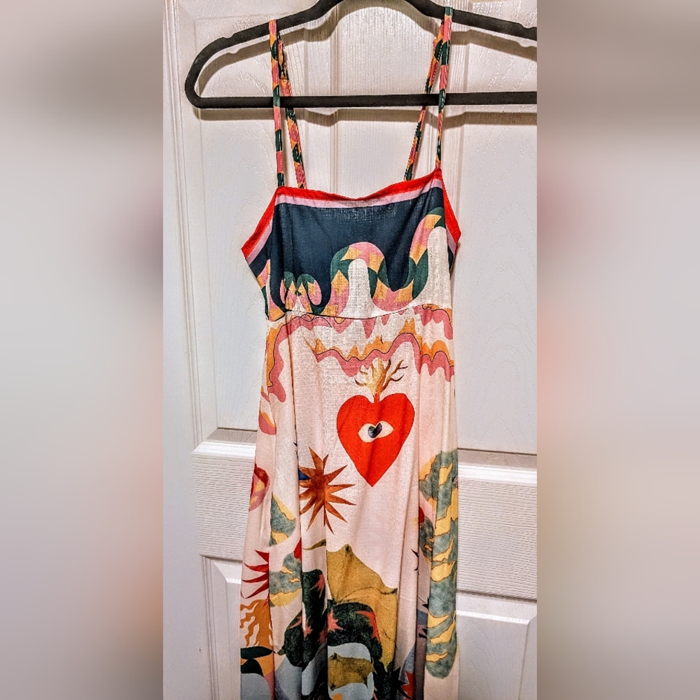 Colorful Abstract Patterned Scarf - Picture 3 of 5